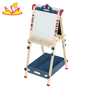 Educational Height Adjustable Double-sided Wooden Drawing Board For Kids W12B266